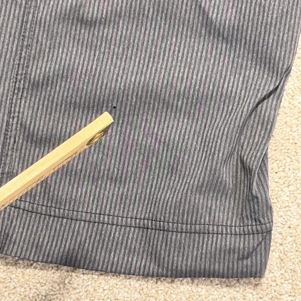 Lululemon Seawall Track Pants Mens L Grey Striped Drawstring Athleisure Yoga 34L